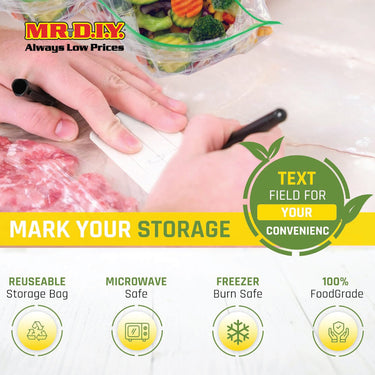 (MR.DIY) Resealable Storage Bag 6pcs (W30.5cm x L45.7cm)
