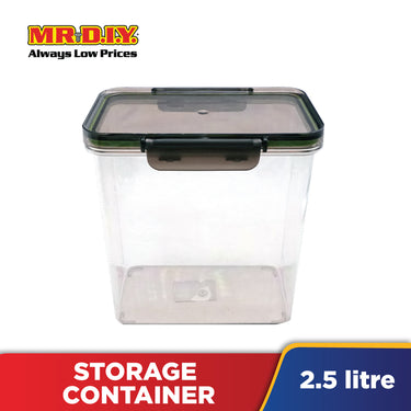 (MR.DIY) Plastic Transparent Storage Stackable Container (2.5L)