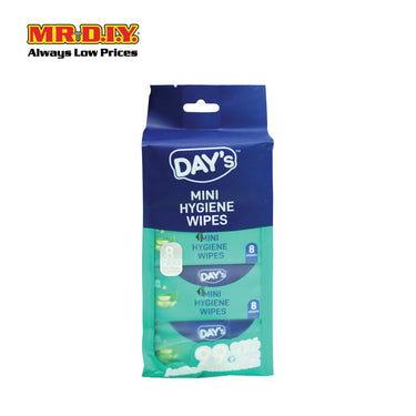DAY'S Mini Hygiene Wipes (8 x 8 Packs)