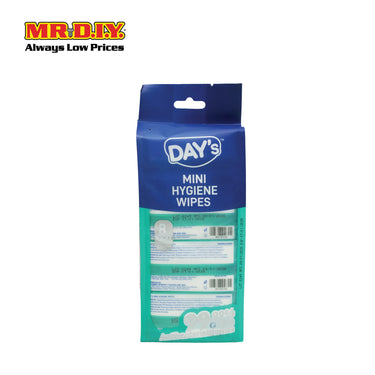 DAY'S Mini Hygiene Wipes (8 x 8 Packs)