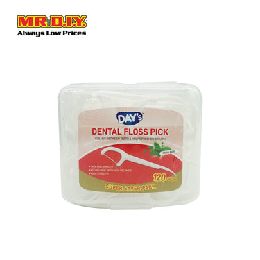 DAY'S Super Saver Pack Dental Floss Pick Fresh Mint (120pcs)