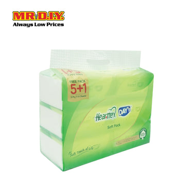 HEARTTEX x DAY'S Soft Packs 3 PLY 110S X 6 (19cm x 13.2cm)