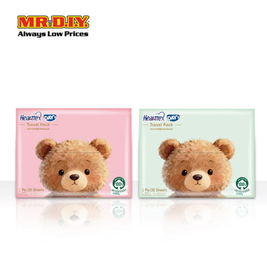 HEARTTEX x DAY'S Travel Pack 2 PLY 50S X 4 (14cm x 21cm)