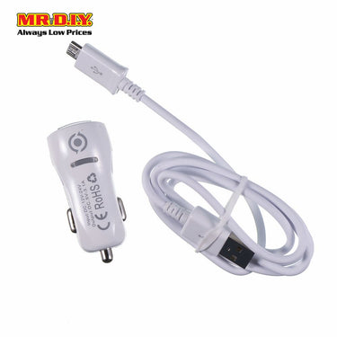 IVON USB Car Charge Socket With Micro USB Android Cable