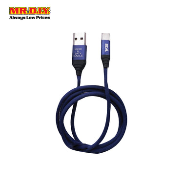 WB Fashion Braided Heavy Duty Type-C USB 3.1A Fast Charge Data Cable LS-K367 (1m)
