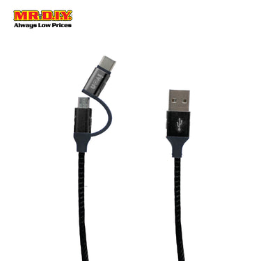 IVON Micro USB + Type C Connector Cable (1000mm)