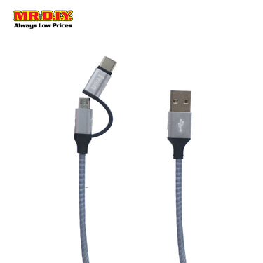 IVON Micro USB + Type C Connector Cable (1000mm)