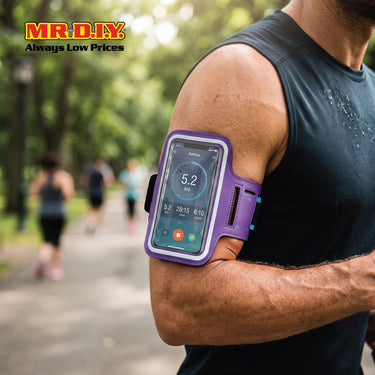 (MR.DIY) Waterproof Sports Armband Phone Holder Case Bag (14cm x 21cm)