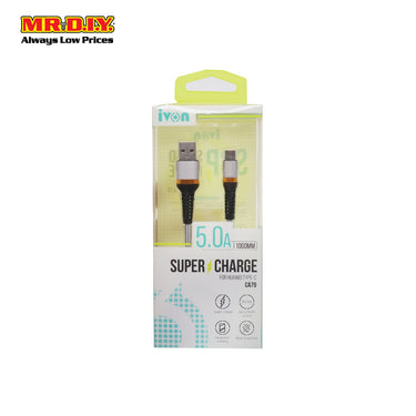 IVON Type-C USB 5.0A Super Fast Charge Data Cable CA79 (1m)