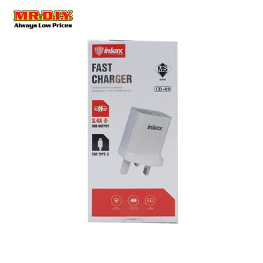 (MR.DIY) 18W 3.4A Type-C Fast Charger Set With Adapter