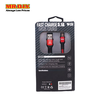 WB 3.1A Micro USB Cable for android phone 2 Meter WB-B344-V8-V8