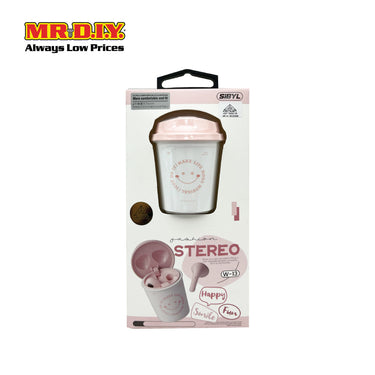 SIBYL Portable Printed Smile Wireless Bluetooth Stereo Earphone W-13