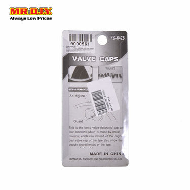 FARSIGHT Stainless Steel Car Tyre's Valves Air Caps (4pcs)