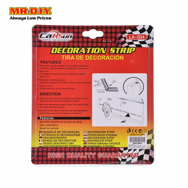 CARSUN Car Decorative Stylish Silver Line Mold (15mm x 6m)