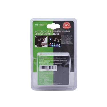 (MR.DIY) Motorcycle Rearview Mirror LED Strobe Light