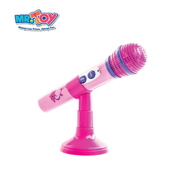 (MR.TOY) 12 Melodies Funny Microphone with Stand Holder Playset Toy