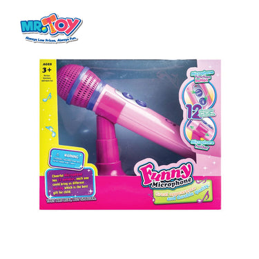 (MR.TOY) 12 Melodies Funny Microphone with Stand Holder Playset Toy