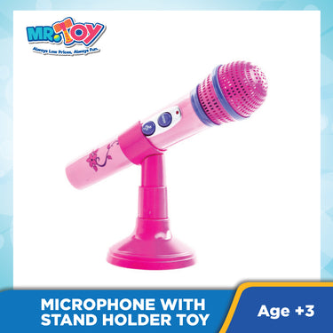 (MR.TOY) 12 Melodies Funny Microphone with Stand Holder Playset Toy