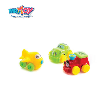 (MR. TOY) Happy Journey Racing Cars (3pc)