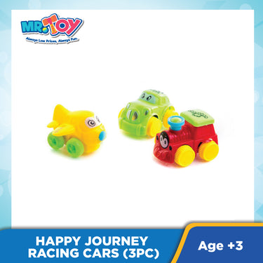 (MR. TOY) Happy Journey Racing Cars (3pc)