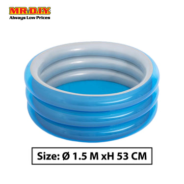 BESTWAY Metallic Round 3-Ring Inflatable Kids Swimming Pool (1.5m x 53cm)