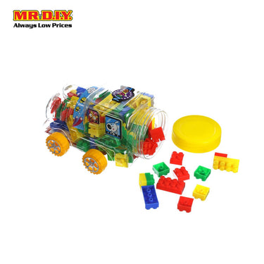 Car Container with Wheels Building Blocks Set