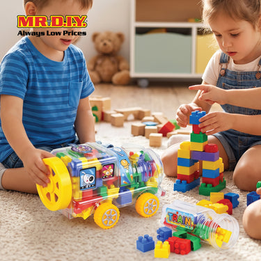 Car Container with Wheels Building Blocks Set