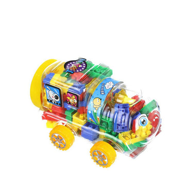 Car Container with Wheels Building Blocks Set