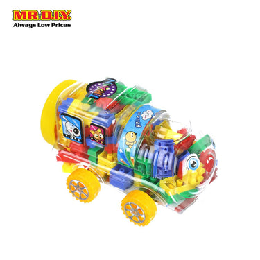 Car Container with Wheels Building Blocks Set