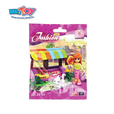 (MR TOY) AUSINI Fashion Girls Ice Cream Stall Block Set (39 pcs)