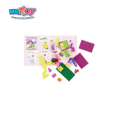 (MR. TOY) AUSINI Fashion Girls Wheel House Block Set (44 pcs)