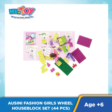 (MR. TOY) AUSINI Fashion Girls Wheel House Block Set (44 pcs)