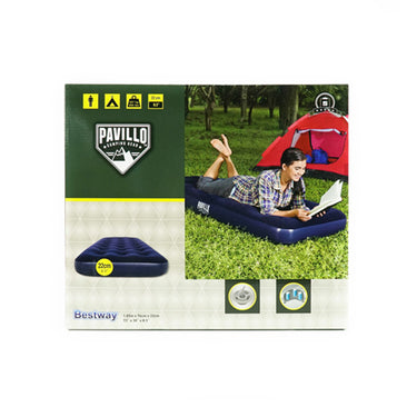 (MR.DIY) BESTWAY-PAVILLO Indoor Outdoor Camping Single Inflatable Air Bed Mattress (1.85m x 76cm x 22cm)