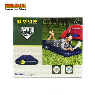 (MR.DIY) BESTWAY-PAVILLO Indoor Outdoor Camping Single Inflatable Air Bed Mattress (1.85m x 76cm x 22cm)