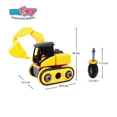 (MR. DIY) LEBX Backhoe Truck Assembled Playset Toys