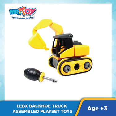 (MR. DIY) LEBX Backhoe Truck Assembled Playset Toys