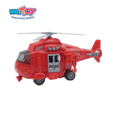 (MR. TOY) Rescue Helicopter Toy with Lightsound