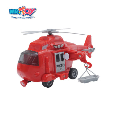 (MR. TOY) Rescue Helicopter Toy with Lightsound
