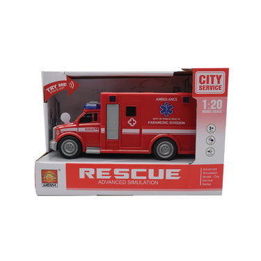 (MR. TOY) Rescue Ambulance Model Scale with Light & Sound