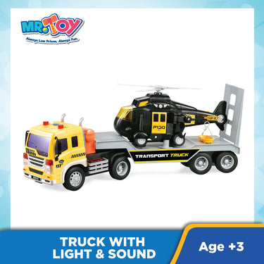 (MR. TOY) City Service Series Transport Truck Inertial Motion Toy with Light & Sound