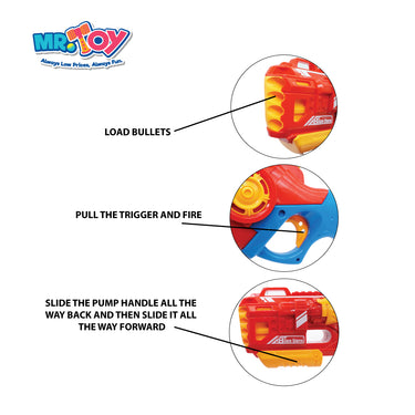 Toys Blaze Storm Manual Soft Bullet Gun For Kids (20 Soft Bullet Pin)