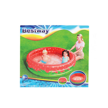 BESTWAY Strawberry Inflatable Kids Round Swimming Pool (1.60m x 1.60m x 38cm)