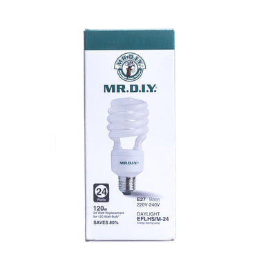 (MR.DIY) Spiral LED Bulb Daylight E27 (24W)
