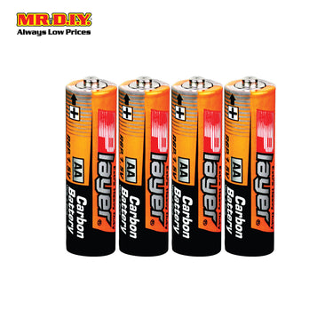 PLAYER Extra Heavy-Duty Carbon AA Battery (4pcs)