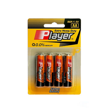 PLAYER Extra Heavy-Duty Carbon AA Battery (4pcs)