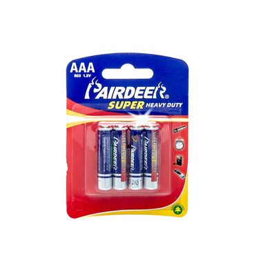 PAIRDEER Super Heavy Duty Carbon AAA Battery (4pcs)