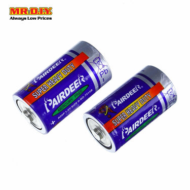 PAIRDEER Super Heavy Duty Carbon Battery D (2pcs)