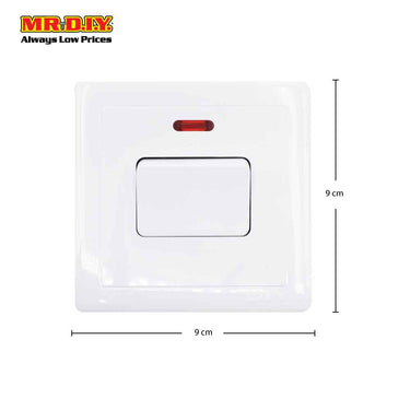 (MR.DIY) White Wall 20A 1 Gang Switch