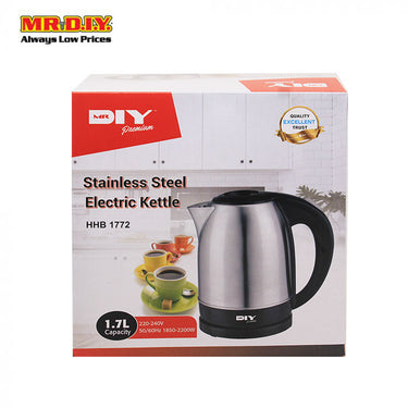 (MR.DIY) Stainless Steel Electric Kettle HNB1772 - 1.7L