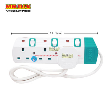 HOYO Trailing Socket 3 Gang (1.2m)